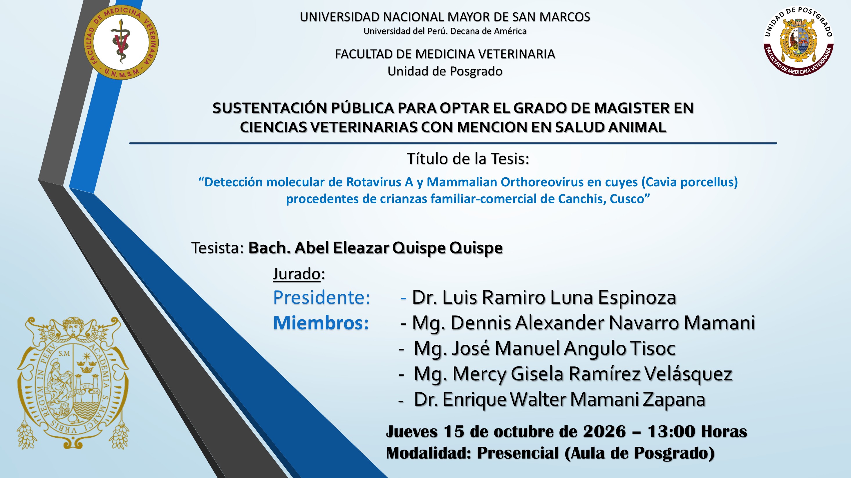 Sustentación de tesis de Bach. Abel Eleazar Quispe Quispe