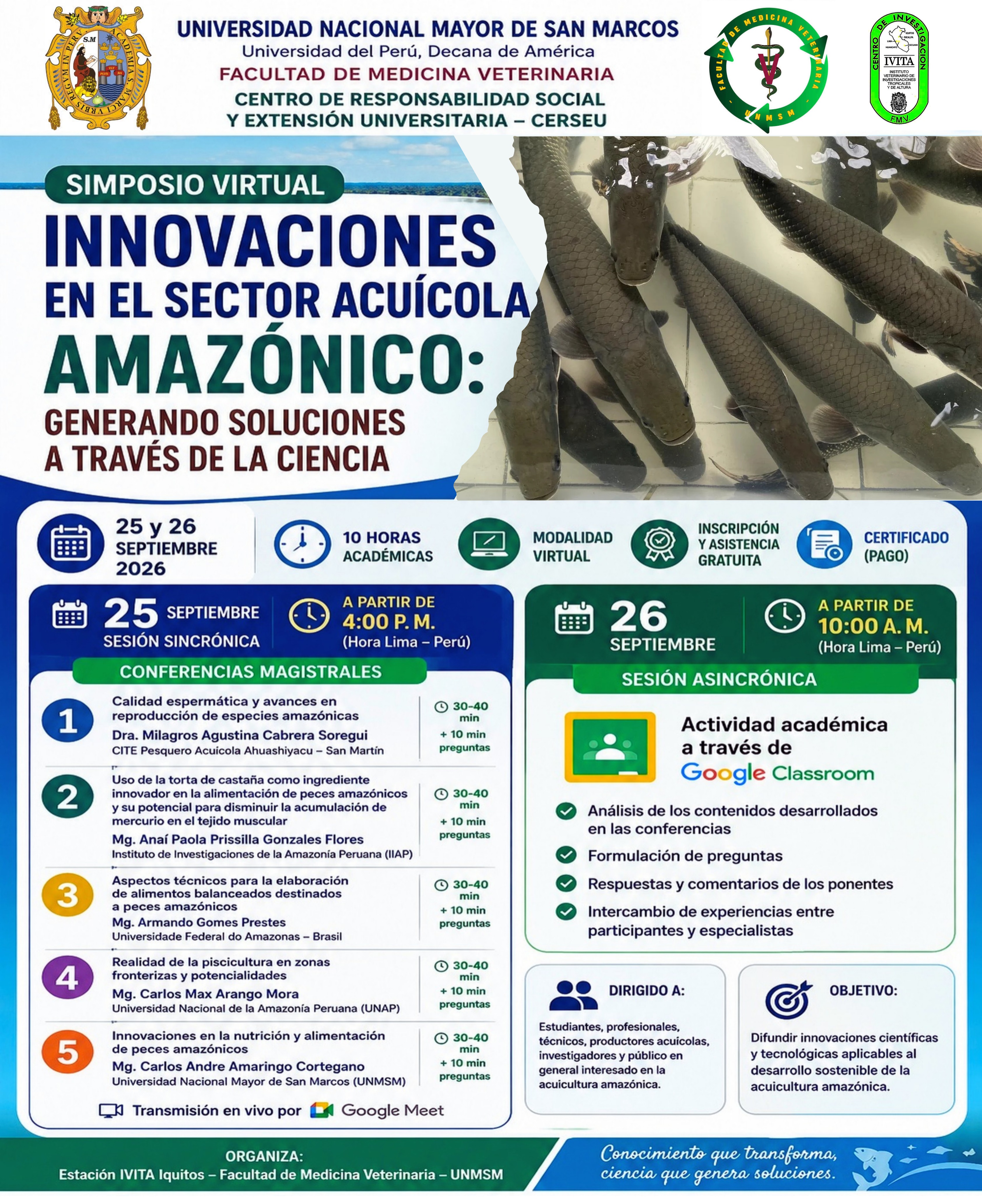 Invitación | Simposio Virtual sobre Innovaciones en la Acuicultura Amazónica
