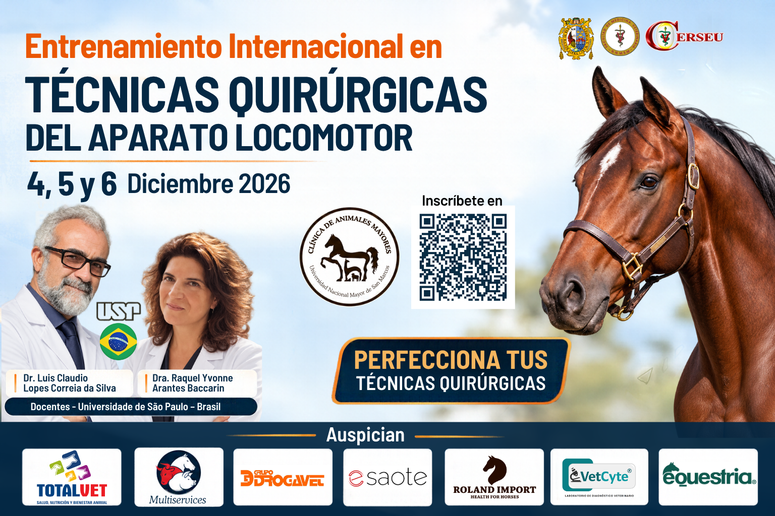 Entrenamiento Internacional en Técnicas Quirúrgicas del Aparato Locomotor Equino
