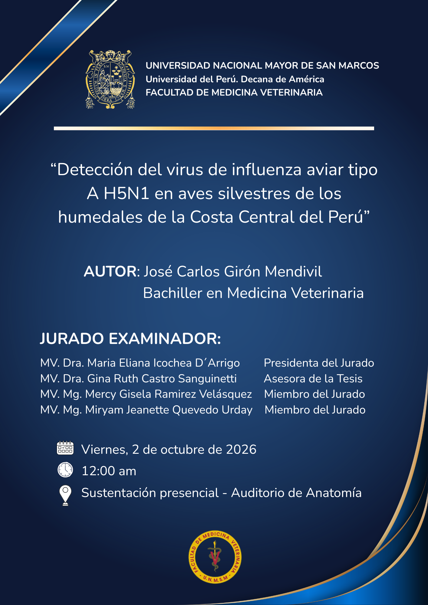 sustentación de tesis del bachiller José Carlos Girón Mendivil