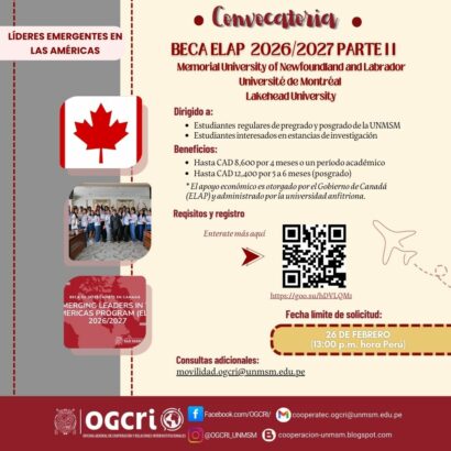 Beca ELAP 2026-2027 | CANADÁ