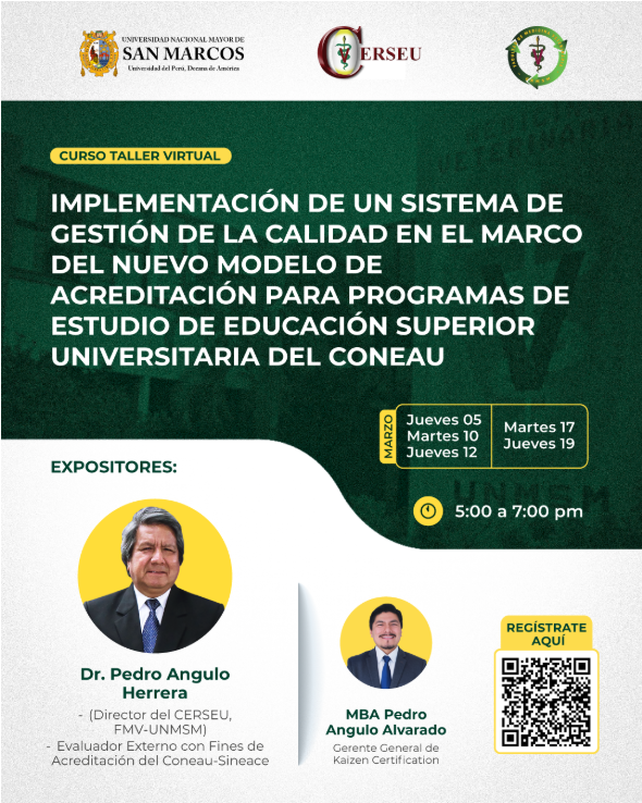 Curso Taller Gratuito | Implementación del Sistema de Gestión de la Calidad con enfoque en Responsabilidad Social Universitaria – Modelo  CONEAU