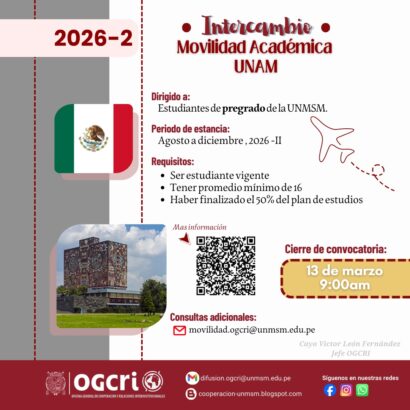 Postula al intercambio académico hacia la UNAM
