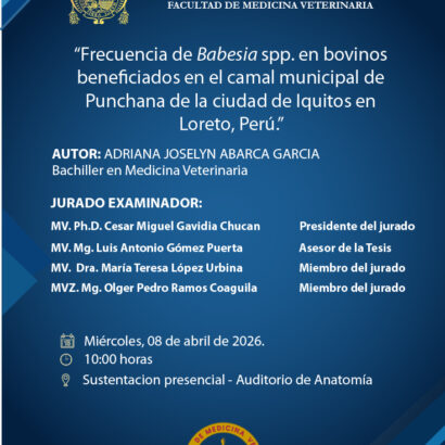Sustentación de tesis de la bachiller ADRIANA JOSELYN ABARCA GARCIA