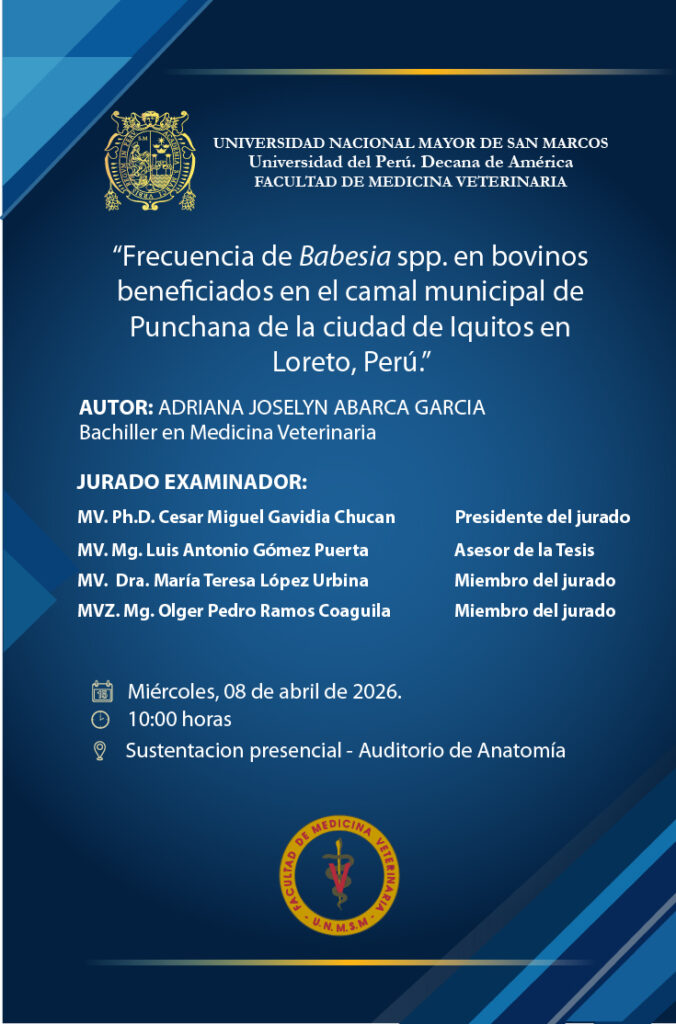 Sustentación de tesis de la bachiller ADRIANA JOSELYN ABARCA GARCIA