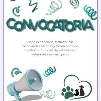 CONVOCATORIA ABIERTA – PROGRAMA DE VOLUNTARIADO EN MEDICINA VETERINARIA (VMV) | ABRIL 2026