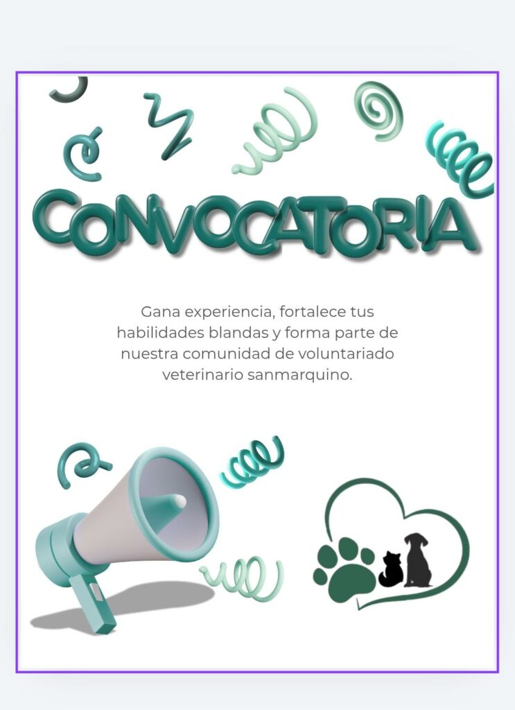 CONVOCATORIA ABIERTA – PROGRAMA DE VOLUNTARIADO EN MEDICINA VETERINARIA (VMV) | ABRIL 2026