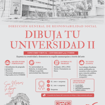 Participa en el Concurso Virtual “Dibuja tu Universidad. Aniversario 475 UNMSM”