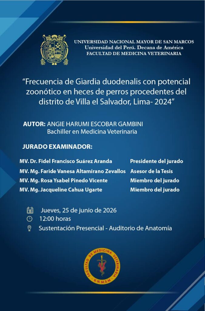 Sustentación de tesis del bachiller ANGIE HARUMI ESCOBAR GAMBINI