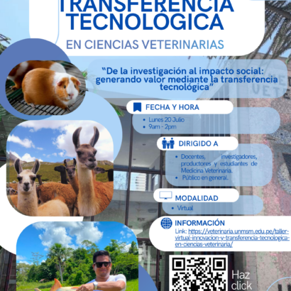 Taller virtual-innovación y transferencia tecnológica en ciencias veterinaria