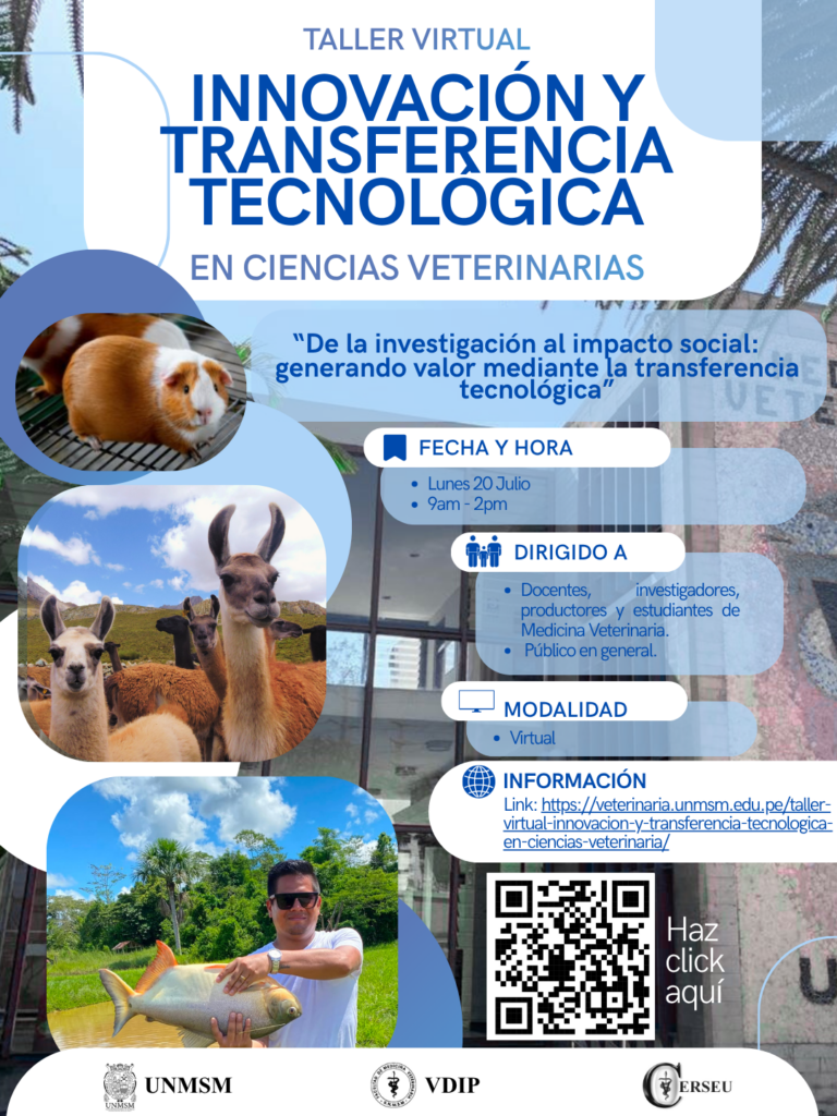 Taller virtual-innovación y transferencia tecnológica en ciencias veterinaria