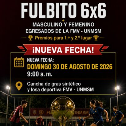 ¡Vuelve a las canchas! Inscríbete en el Campeonato relámpago de fulbito 6×6 egresados FMV